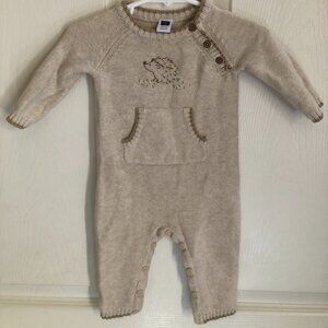 Janie and Jack Knit Baby Romper Hedgehog One-Piece